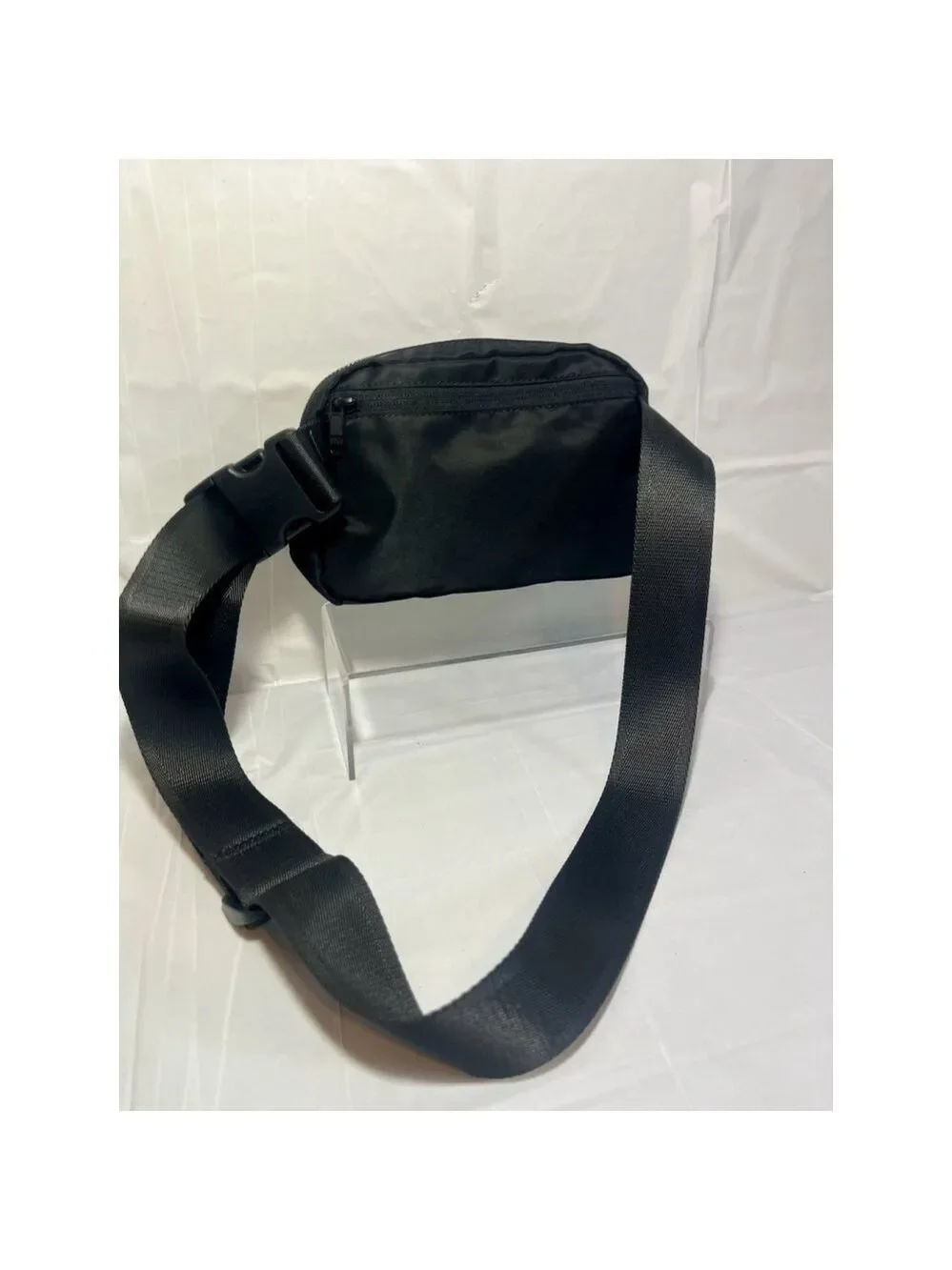PanderEverywhere Nylon Messenger Bag fanny crossbody Black Onyx